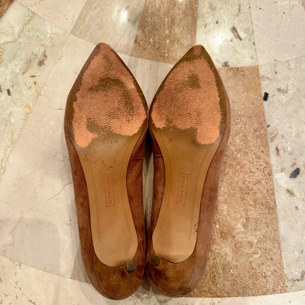 Brown Suede Women's Kitten Heels 7.5 - Picture 6 of 6
